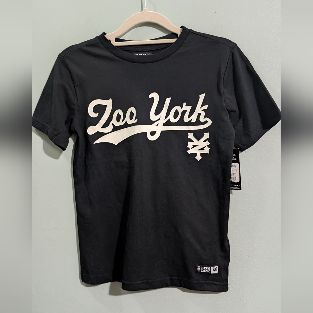 NEW Zoo York Black Tee Youth 7/8 *M2